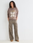 Denim Republic Boucle Sweatshirt, Taupe product photo View 03 S