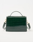 Boston + Bailey Textured Patent Crossbody Bag, Emerald product photo View 02 S