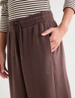 Zest Lounge Brushed Barrel Leg Pant, Chocolate product photo View 04 S