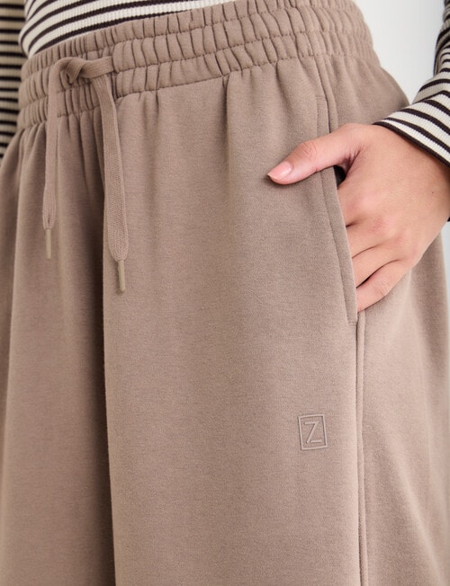 Zest Lounge Brushed Barrel Leg Pant, Taupe product photo View 04 L