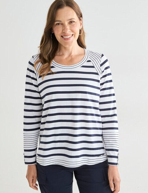Line 7 Recover Top, Navy & White product photo