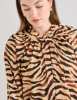 Whistle Long Sleeve Animal Gather Top, Natural & Black product photo View 06 S