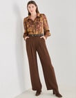 Whistle Satin Paisley Cuff Shirt, Bronze product photo View 03 S