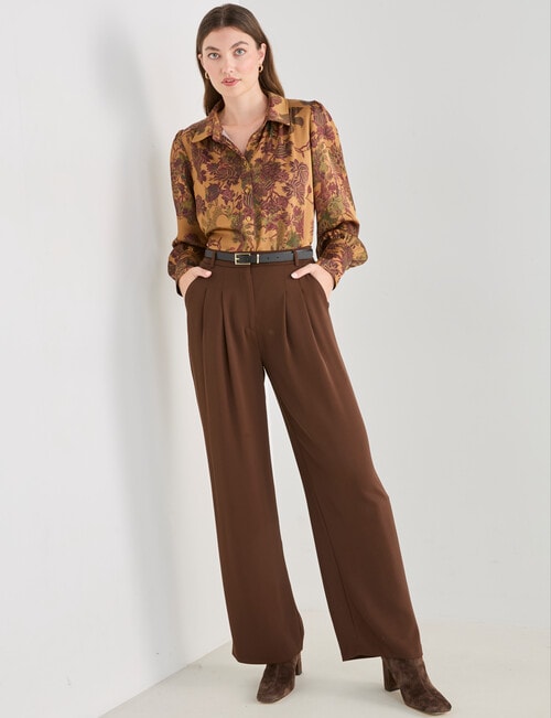 Whistle Satin Paisley Cuff Shirt, Bronze product photo View 03 L