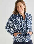 Line 7 Zephyr Knit Jacket, Blue Pattern product photo