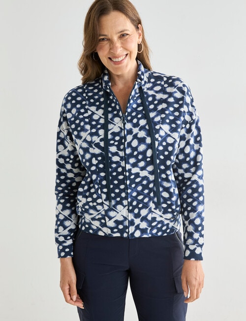 Line 7 Zephyr Knit Jacket, Blue Pattern product photo View 05 L