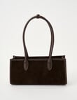 Whistle Long Handle Faux Suede Shopper Bag, Espresso product photo View 02 S