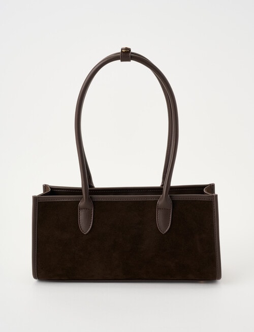 Whistle Long Handle Faux Suede Shopper Bag, Espresso product photo View 02 L