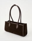 Whistle Long Handle Faux Suede Shopper Bag, Espresso product photo View 03 S