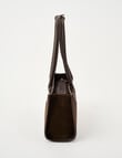 Whistle Long Handle Faux Suede Shopper Bag, Espresso product photo View 04 S