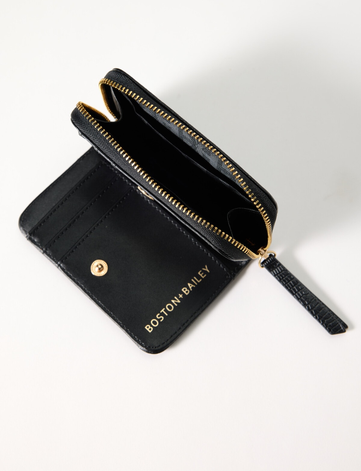 Boston + Bailey Texture Wallet, Black - Wallets