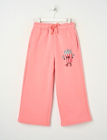 Mac & Ellie Popcorn Wide Leg Trackpant, Coral product photo