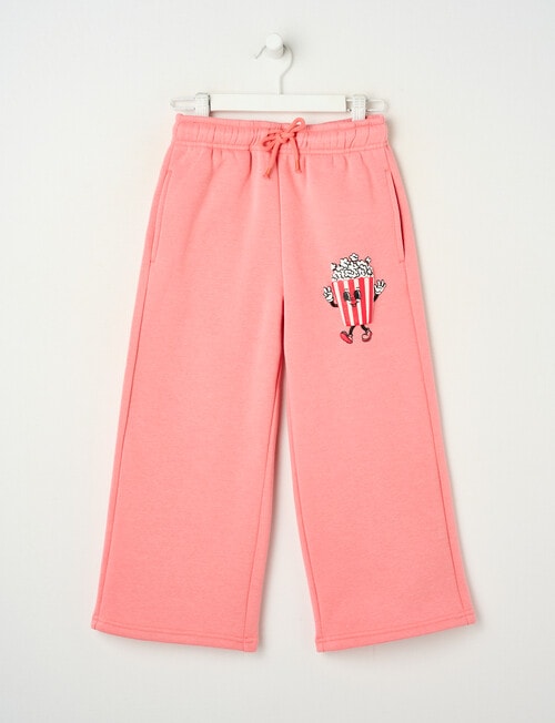 Mac & Ellie Popcorn Wide Leg Trackpant, Coral product photo