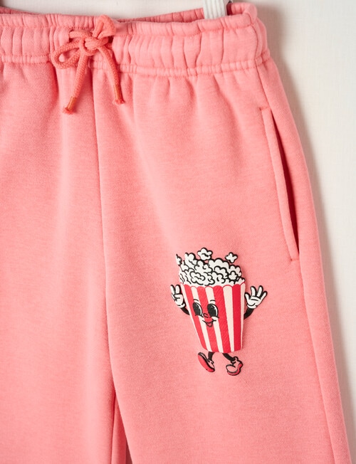 Mac & Ellie Popcorn Wide Leg Trackpant, Coral product photo View 02 L