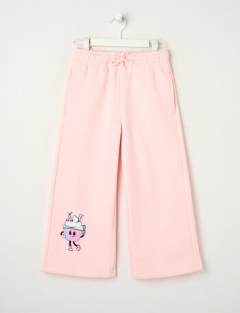 Mac & Ellie Gelato Club Wide Leg Trackpant, Light Pink product photo