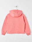 Mac & Ellie Popcorn Pull On Hoodie, Coral product photo View 02 S