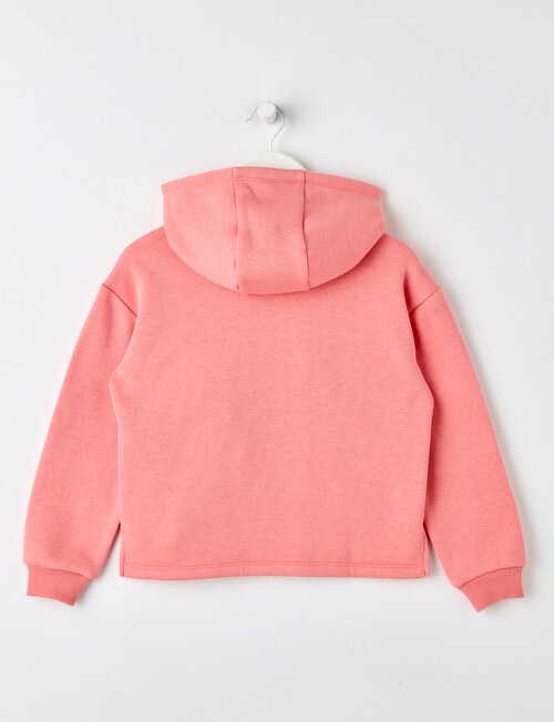 Mac & Ellie Popcorn Pull On Hoodie, Coral product photo View 02 L