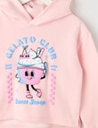 Mac & Ellie Gelato Club Pull On Hoodie, Light Pink product photo View 03 S
