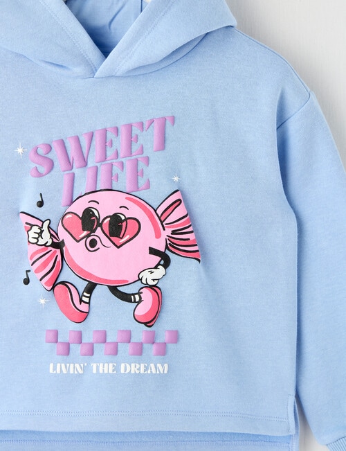 Mac & Ellie Sweets Pull On Hoodie, Periwinkle product photo View 03 L
