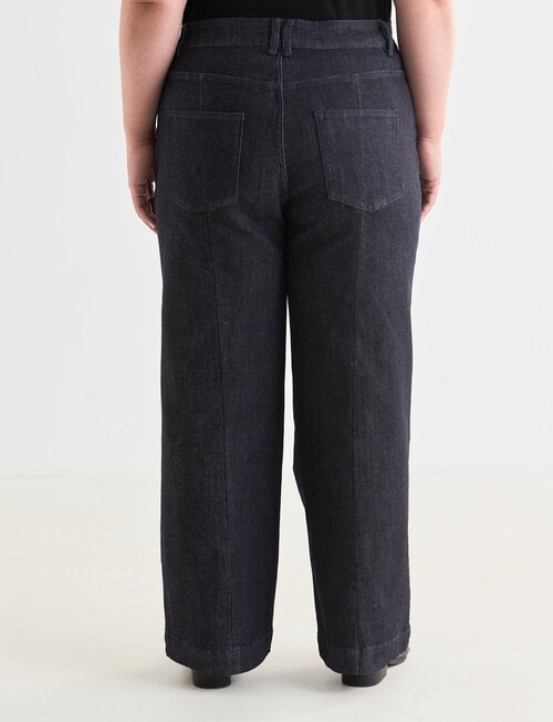 Denim Republic Curve Raw Denim Jean with Creases, Dark Indigo product photo View 02 L