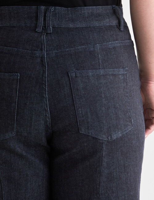 Denim Republic Curve Raw Denim Jean with Creases, Dark Indigo product photo View 06 L