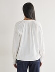 Whistle Broderie Trim Top, White product photo View 02 S