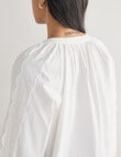 Whistle Broderie Trim Top, White product photo View 06 S