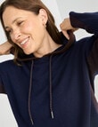 Line 7 Coaster Merino Hoodie, Navy & Cocoa Brown product photo View 06 S