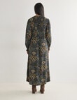 Whistle Long Sleeve Shirred Midi Dress, Vintage Paisley product photo View 02 S