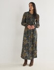 Whistle Long Sleeve Shirred Midi Dress, Vintage Paisley product photo View 06 S