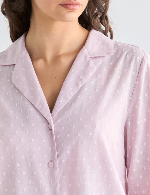 Mineral Sleep PJ Set, Pale Pink Dobby product photo View 06 L