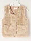 Mac & Ellie Faux Fur Vest, Teddy product photo View 03 S