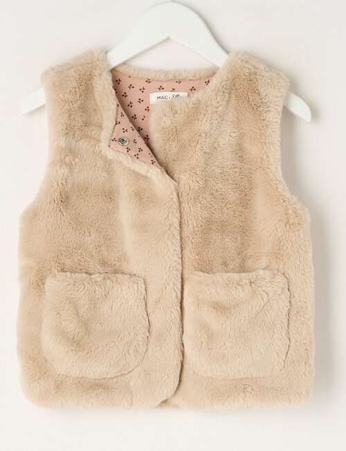 Mac & Ellie Faux Fur Vest, Teddy product photo View 03 L