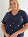 Studio Curve Sleep T-Shirt Nightie, Navy Spot product photo View 04 S