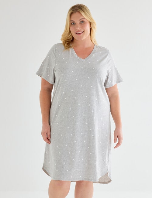 Studio Curve Sleep T-Shirt Nightie, Grey Marle product photo