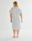 Studio Curve Sleep T-Shirt Nightie, Grey Marle product photo View 02 S
