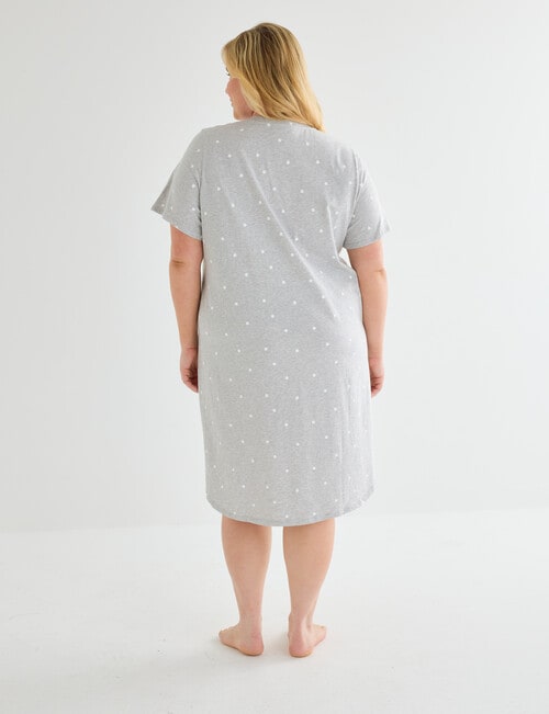 Studio Curve Sleep T-Shirt Nightie, Grey Marle product photo View 02 L