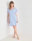 Zest Sleep Spot T-Shirt Nightie, Blue Marle, 8-18 product photo View 03 S