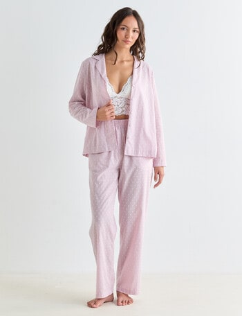 Mineral Sleep PJ Set, Pale Pink Dobby product photo