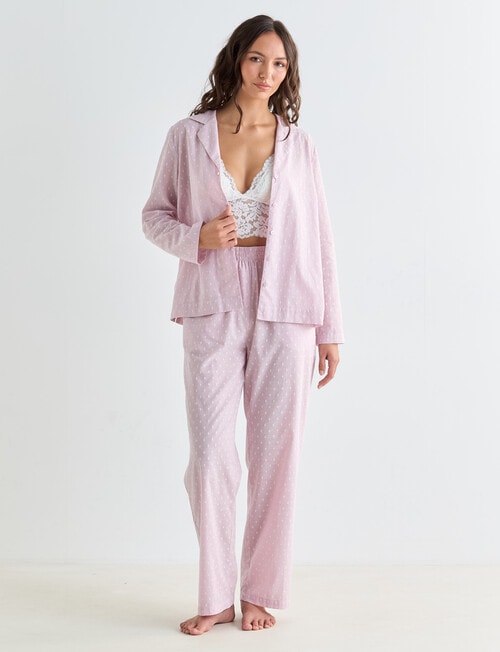 Mineral Sleep PJ Set, Pale Pink Dobby product photo
