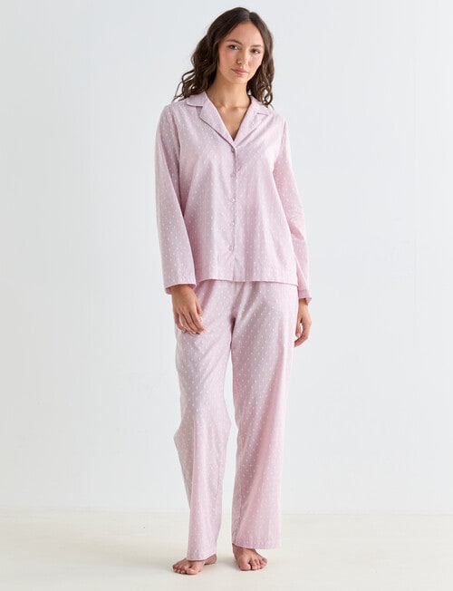 Mineral Sleep PJ Set, Pale Pink Dobby product photo View 05 L