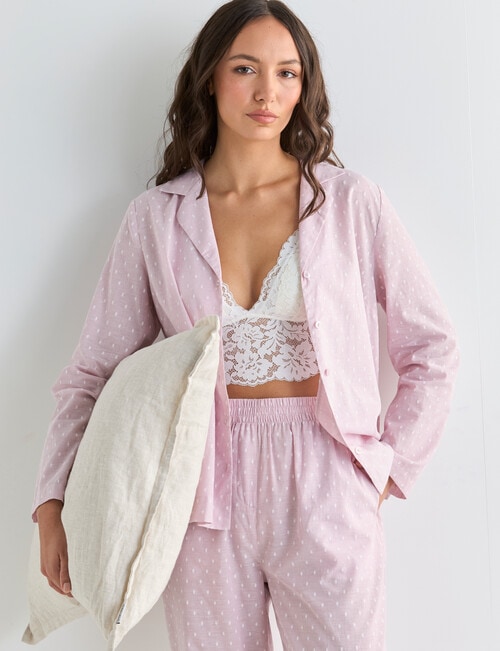 Mineral Sleep PJ Set, Pale Pink Dobby product photo View 07 L
