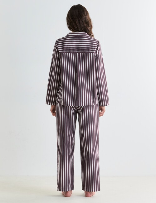 Mineral Sleep PJ Set, Espresso Stripe product photo View 02 L