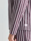 Mineral Sleep PJ Set, Espresso Stripe product photo View 06 S