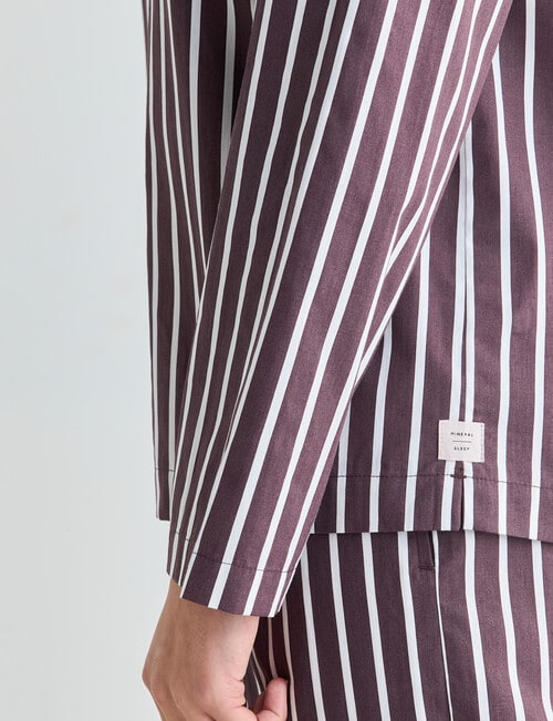 Mineral Sleep PJ Set, Espresso Stripe product photo View 06 L