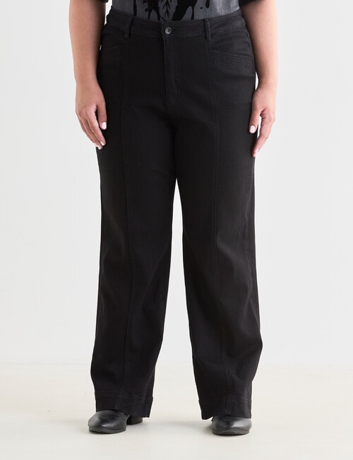 Denim Republic Curve Utility Jean, Black product photo