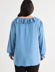 Studio Curve Chambray Top, Denim product photo View 02 S