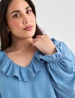 Studio Curve Chambray Top, Denim product photo View 04 S