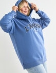 Denim Republic Curve L'Amour Applique Hoodie, Denim product photo
