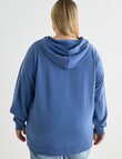 Denim Republic Curve L'Amour Applique Hoodie, Denim product photo View 02 S